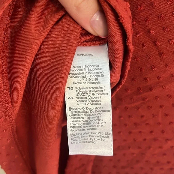 NWT MADEWELL Clipdot Ruffle Top in Etruscan Clay XS - Picture 8 of 9